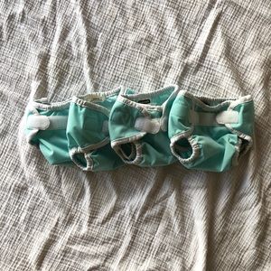 Thirsties Newborn Diaper Cover in Aqua (set of 4)